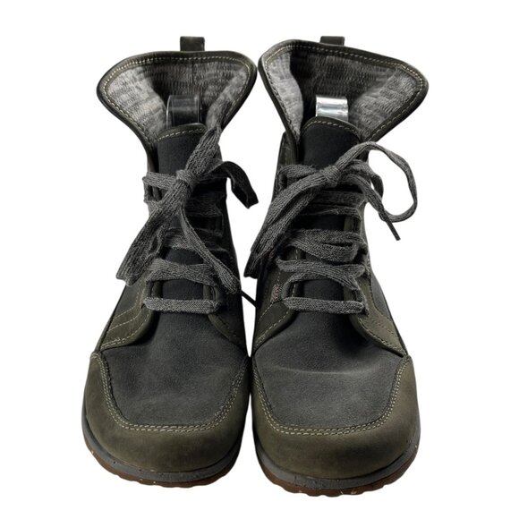 Chaco Women's Gray Barbary Waterproof Leather Upper Ankle Bootie Lug Sole Size 8 - Picture 4 of 16